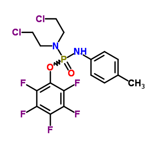 N-[双(2-氯乙基)氨基-(2,3,4,5,6-五氟苯氧基)膦]-4-甲基-苯胺结构式_70539-70-7结构式