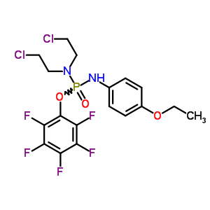 N-[双(2-氯乙基)氨基-(2,3,4,5,6-五氟苯氧基)膦]-4-乙氧基-苯胺结构式_70650-82-7结构式