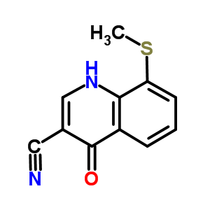 1,4-二氢-8-(甲基硫代)-4-氧代-3-喹啉甲腈结构式_71083-73-3结构式
