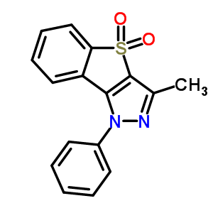 3-甲基-1-苯基-1H-(1)苯并噻吩并(3,2-c)吡唑 4,4-二氧化物结构式_71087-62-2结构式
