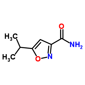 5-异丙基异噁唑-3-羧酸酰胺结构式_71433-23-3结构式