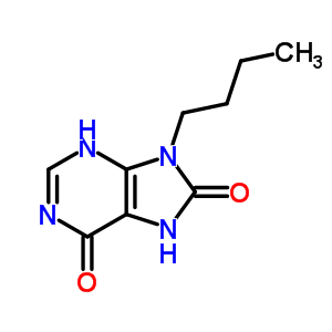 9-丁基-3,7-二氢嘌呤-6,8-二酮结构式_7145-86-0结构式