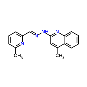 6-甲基-2-吡啶羧醛 2-(4-甲基-2-喹啉)肼酮结构式_71508-74-2结构式