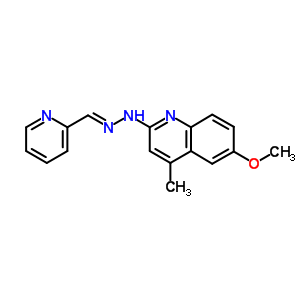 2-吡啶羧醛,2-(6-甲氧基-4-甲基-2-喹啉)肼酮结构式_71508-83-3结构式