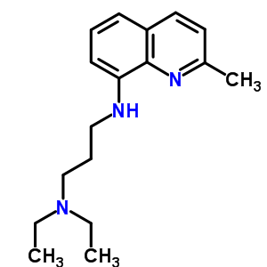 N,N-二乙基-n-(2-甲基喹啉-8-基)丙烷-1,3-二胺结构式_7155-11-5结构式