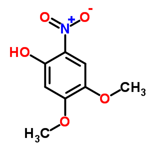 4,5-二甲氧基-2-硝基-苯酚结构式_7158-91-0结构式