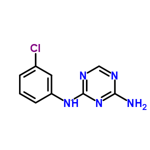 N2-(3-氯苯基)-1,3,5-三嗪-2,4-二胺结构式_718-43-4结构式