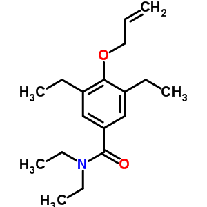 N,N,3,5-四乙基-4-(2-丙烯-1-基氧基)苯甲酰胺结构式_7192-69-0结构式