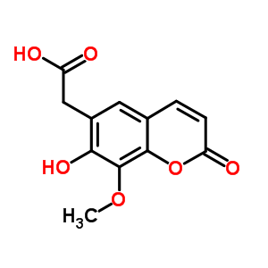 6-(羧基甲基)-7-羟基-8-甲氧基香豆素结构式_71942-06-8结构式