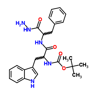 n-[1-[[1-(肼羰基)-2-苯基-乙基]氨基甲酰]-2-(1H-吲哚-3-基)乙基]氨基甲酸叔丁酯结构式_72156-66-2结构式