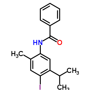 n-[4-碘-2-甲基-5-(1-甲基乙基)苯基]-苯甲酰胺结构式_7248-69-3结构式