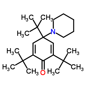 4-(1-哌啶)-2,4,6-三叔丁基-2,5-环己二烯-1-酮结构式_72483-56-8结构式