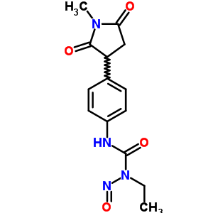 1-乙基-3-[4-(1-甲基-2,5-二氧代-吡咯烷-3-基)苯基]-1-亚硝基-脲结构式_72676-67-6结构式