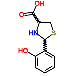 2-(2-羟基苯基)噻唑烷-4-羧酸结构式_72678-82-1结构式