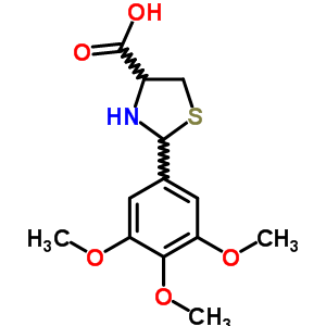 2-(3,4,5-三甲氧基苯基)-1,3-噻唑烷-4-羧酸结构式_72678-94-5结构式