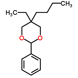 5-丁基-5-乙基-2-苯基-1,3-二噁烷结构式_727-14-0结构式