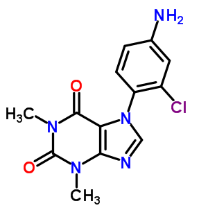 7-(4-Amino-2-chloro-phenyl)-1,3-dimethyl-purine-2,6-dioneStructure,72898-65-8Structure 7-(4-Amino-2-chloro-phenyl)-1,3-dimethyl-purine-2,6-dione Structure,72898-65-8Structure