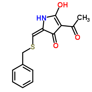 3-乙酰基-1,5-二氢-4-羟基-5-[[(苯基甲基)硫代]亚甲基]-2H-吡咯-2-酮结构式_731-57-7结构式