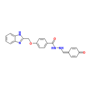 4-(1H-苯并咪唑-2-基甲氧基)-N-(4-羟基亚苄基)苯并肼结构式_73418-58-3结构式