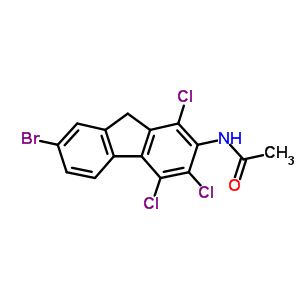 n-(7-溴-1,3,4-三氯-9h-芴-2-基)-乙酰胺结构式_737-32-6结构式