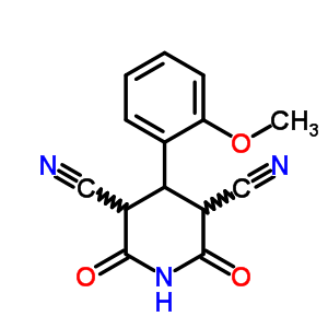 4-(2-甲氧基苯基)-2,6-二氧代-哌啶-3,5-二甲腈结构式_73843-58-0结构式