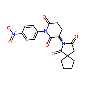 8-[1-(4-硝基苯基)-2,6-二氧代-3-哌啶]-8-氮杂螺[4.4]壬烷-7,9-二酮结构式_73931-06-3结构式