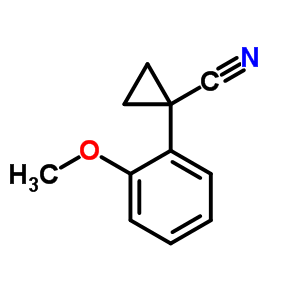 1-(2-甲氧基苯基)环丙烷甲腈结构式_74204-96-9结构式