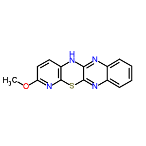 2-甲氧基-5H-吡啶并(3,2:5,6)(1,4)噻嗪并(2,3-b)喹噁啉结构式_74396-45-5结构式