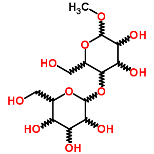 甲基β-D-吡喃麦芽糖苷[1H-NMR]结构式_744-05-8结构式