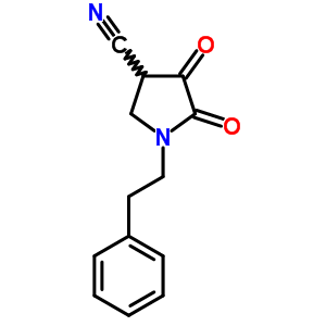 4,5-二氧代-1-苯乙基-吡咯烷-3-甲腈结构式_7460-35-7结构式