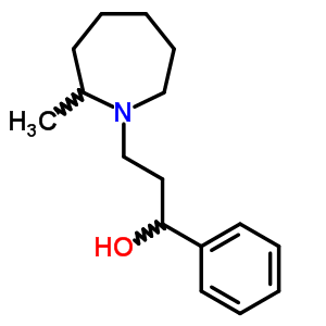 3-(2-甲基氮杂环庚烷-1-基)-1-苯基-丙烷-1-醇结构式_7468-19-1结构式