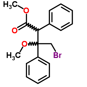 b-(溴甲基)-b-甲氧基-a-苯基-苯丙酸甲酯结构式_7468-29-3结构式