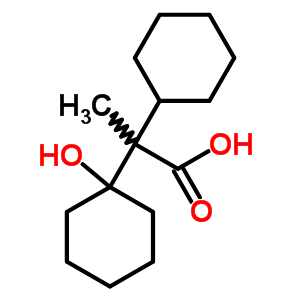 a-环己基-1-羟基-a-甲基环己烷乙酸结构式_7473-05-4结构式