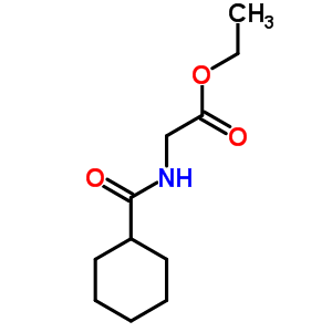 2-(环己烷羧酰胺)乙酸乙酯结构式_7473-89-4结构式