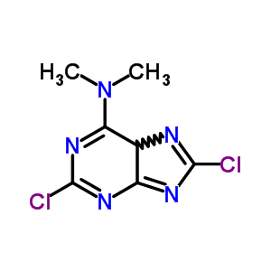 2,8-二氯-N,N-二甲基-5H-嘌呤-6-胺结构式_7474-71-7结构式