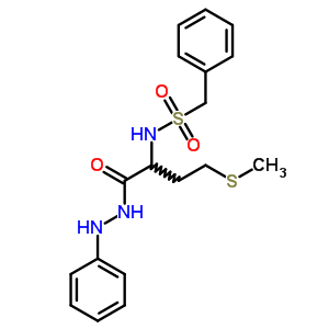 N-[1-(苯胺氨基甲酰)-3-甲基磺酰基-丙基]-1-苯基-甲烷磺酰胺结构式_7475-22-1结构式