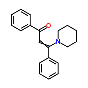 1,3-二苯基-3-(1-哌啶)-2-丙烯-1-酮结构式_7477-68-1结构式