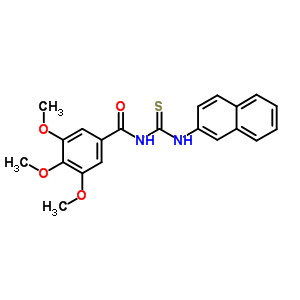 3,4,5-三甲氧基-N-(萘-2-基硫代氨基甲酰)苯甲酰胺结构式_74822-81-4结构式