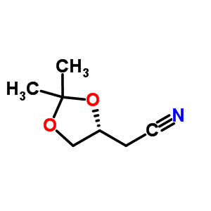 (R)-2,2-二甲基-1,3-二氧戊环-4-乙腈结构式_74923-97-0结构式