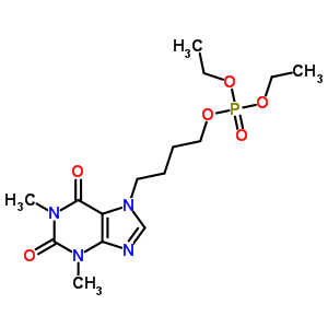 7-(4-二乙氧基膦氧基丁基)-1,3-二甲基-嘌呤-2,6-二酮结构式_7495-23-0结构式