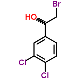 2-溴-1-(3,4-二氯苯基)乙醇结构式_7495-24-1结构式