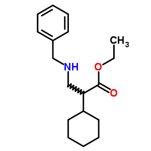 3-(苄基氨基)-2-环己基-丙酸乙酯结构式_7507-55-3结构式