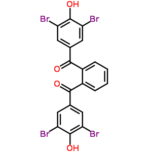 [2-(3,5-二溴-4-羟基-苯甲酰基)苯基]-(3,5-二溴-4-羟基-苯基)甲酮结构式_7512-23-4结构式