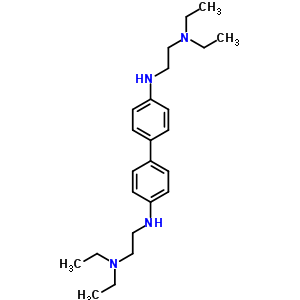 N-[4-[4-(2-二乙基氨基乙基氨基)苯基]苯基]-N,N-二乙基-乙烷-1,2-二胺结构式_7512-34-7结构式