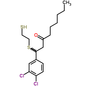 1-(3,4-二氯苯基)-1-(2-磺酰基乙基磺酰基)壬烷-3-酮结构式_75144-09-1结构式