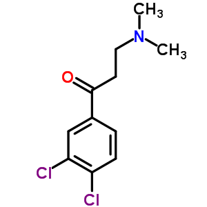 1-(3,4-二氯苯基)-3-二甲基氨基-1-丙酮盐酸盐结构式_75144-12-6结构式