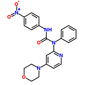 1-(4-吗啉-4-基吡啶-2-基)-3-(4-硝基苯基)-1-苯基-脲结构式_75291-65-5结构式