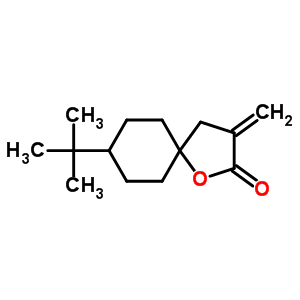 8-(1,1-二甲基乙基)-3-亚甲基-1-噁螺[4.5]癸烷-2-酮结构式_75489-44-0结构式