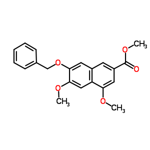 4,6-二甲氧基-7-(苯基甲氧基)-2-萘羧酸甲酯结构式_75628-94-3结构式