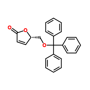 (5S)-5-(三苯甲游基氧基甲基)-5H-呋喃-2-酮结构式_76236-32-3结构式